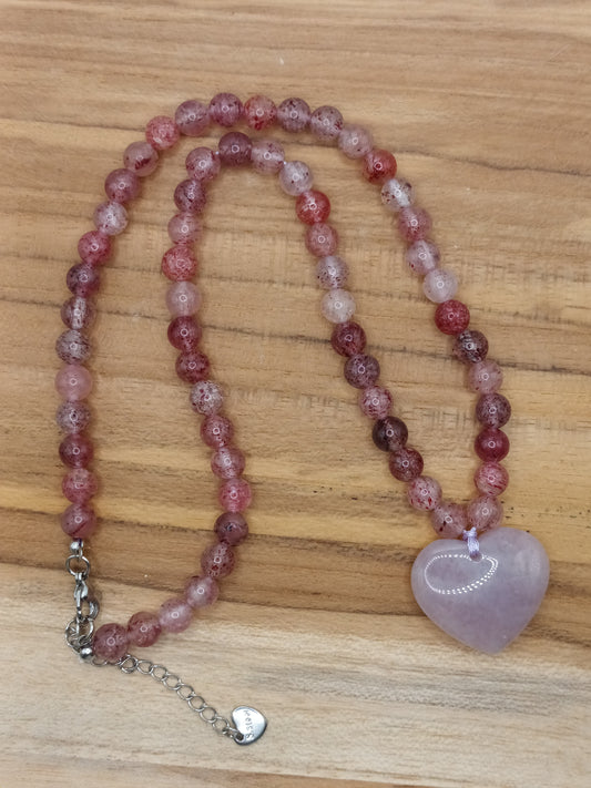 Collier Écume Rose
