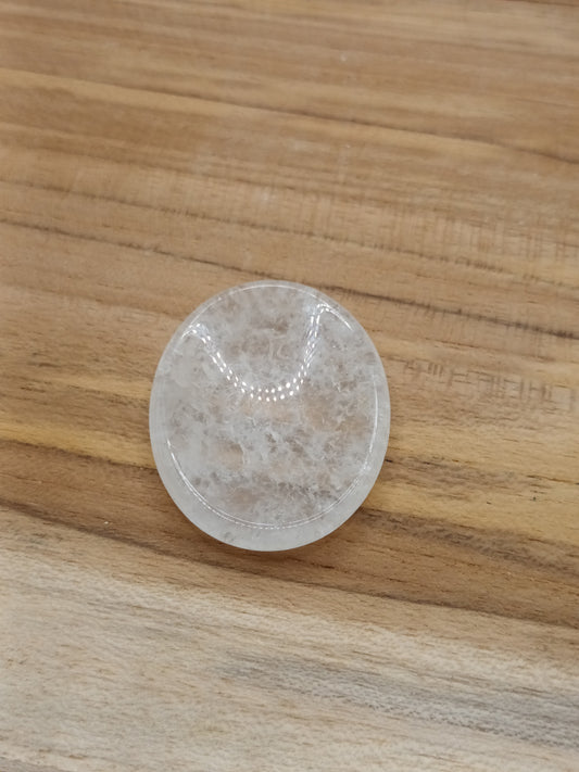 Worry stone en cristal de roche