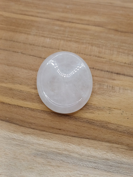 Worry stone en quartz rose