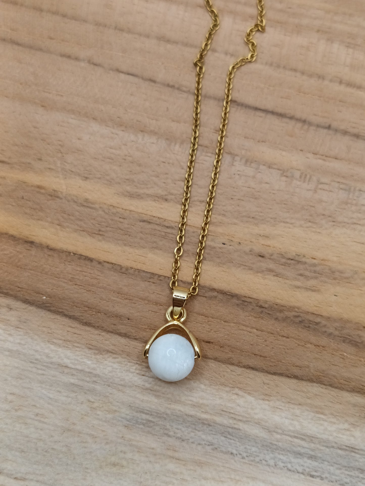 Collier Perle de L’Odyssée – Pierre de lune blanche